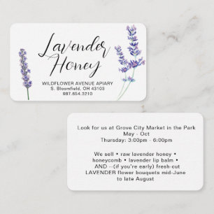 Lavender Wildflower Organic Honey Apiary Hive Note Card