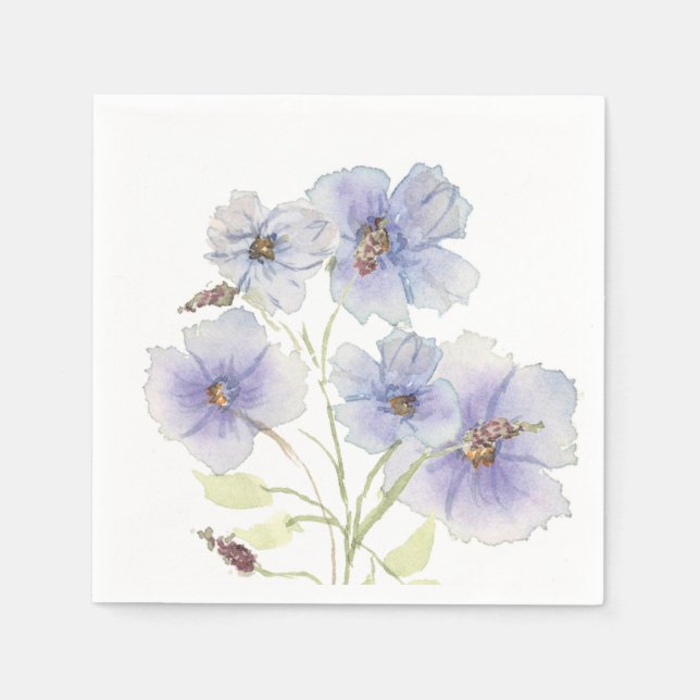Lavender Wildflower Party Napkins (Front)
