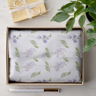 Lavender Wildflower Watercolor Floral Pattern Tissue Paper