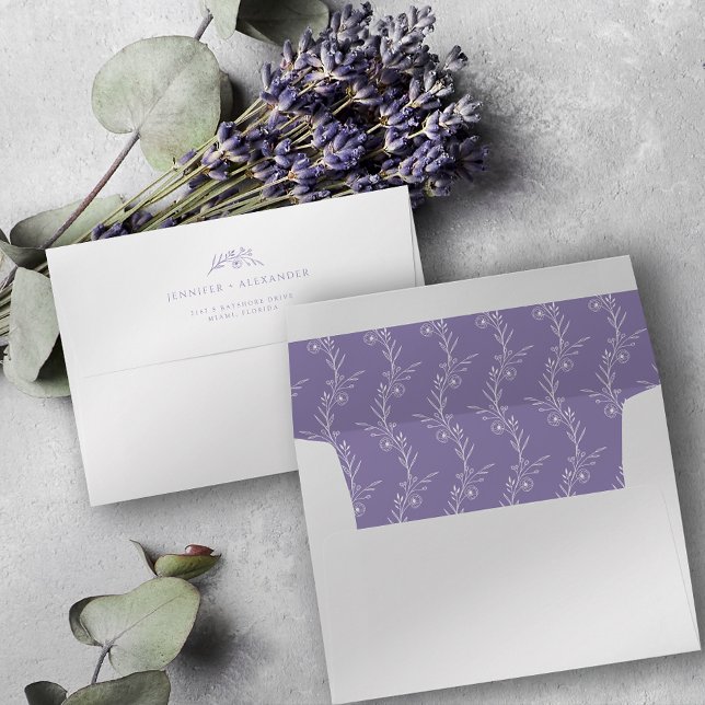 Lavender Wildflower Wedding Envelope (Creator Uploaded)