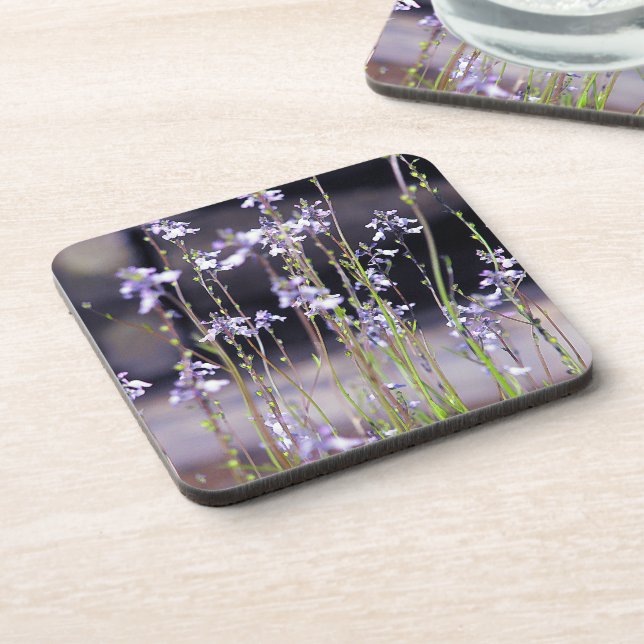 Lavender Wildflowers Drink Coaster (Left Side)