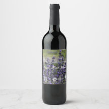 Lavender Wine Bottle Label