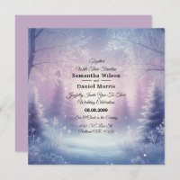 Lavender Winter Snowfall Serenade Wedding