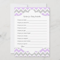 Lavender Wishes for Baby / great baby shower idea Advice Card