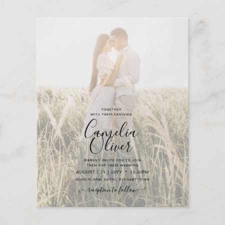 Lavender WISTERIA Emerald Green All-in-1 Wedding Flyer