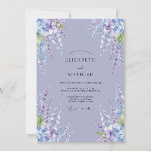 Lavender Wisteria Romantic Wedding Invitation