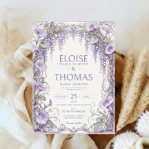 Lavender Wisteria Wedding Art Purple Floral Romant