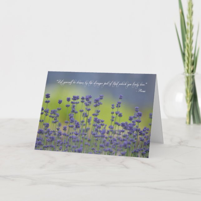 Lavender with Quote Card (Front)