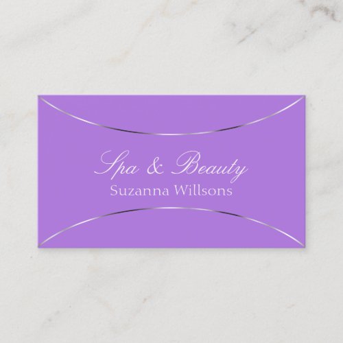 Lavender with Silver Decor Borders Professional Business Card