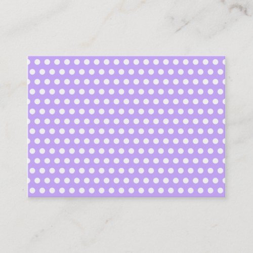 Lavender with White Polka Dots Business Card