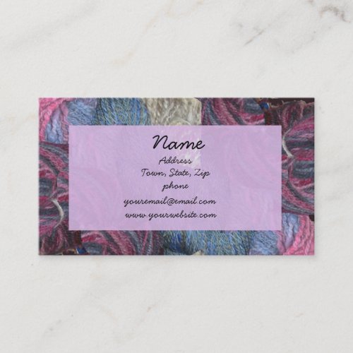 Lavender yarn business cards