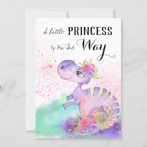 *~* Lavender Yellow Dragon Baby Girl Baby Shower Invitation