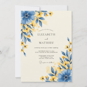 Lavender Yellow Refreshing Meadow Wedding Invitation