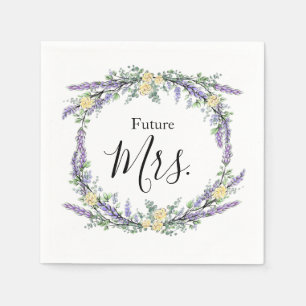 Lavender Yellow Rose and Eucalyptus Napkins