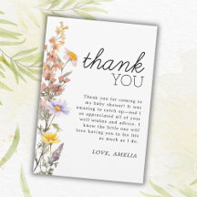 Lavender Yellow Wildflowers Elegant Baby Shower 