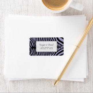 Lavender Zebra Skin Change Background Color Label