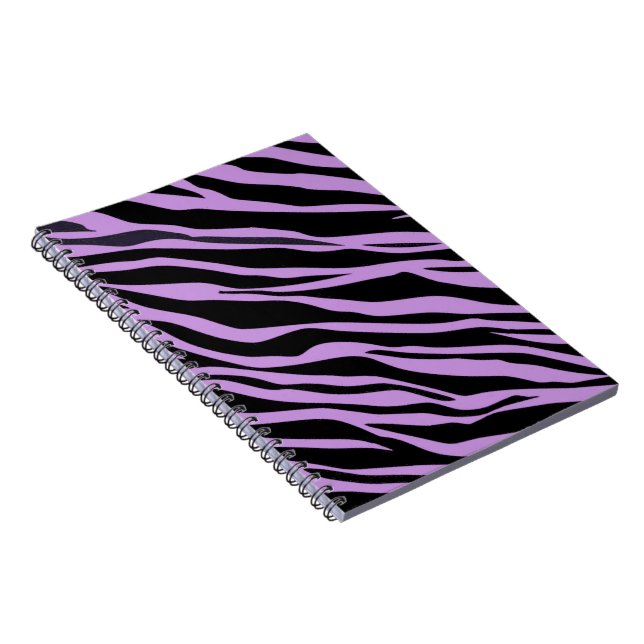 Lavender Zebra Striped Notebook (Right Side)