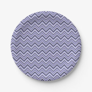 Lavender Zig Zags Paper Plates