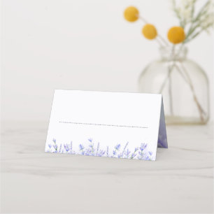 Lavenders and White Flowers Elegant Wedding Place Card