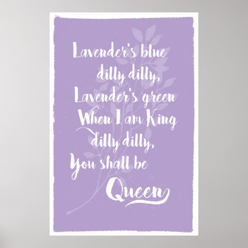 Lavenders Blue Poster