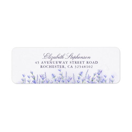 Lavenders Floral Purple Elegant Label