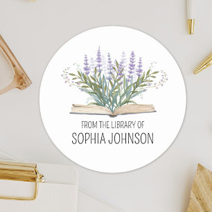 Lavenders on Book From the Library of Bookplate