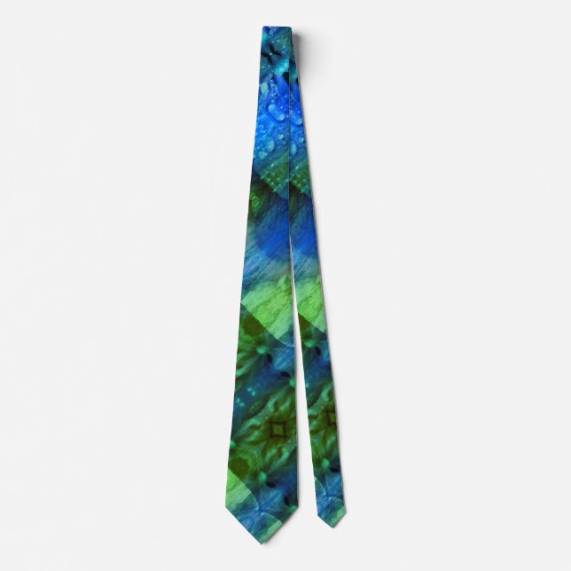 Lavenders X GL Ikat 13 Tapestry Neck Tie (Front)