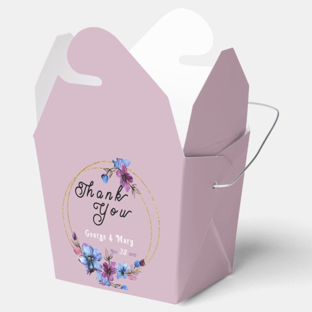 Lavendra Circle Wedding  Favor Boxes (Opened)