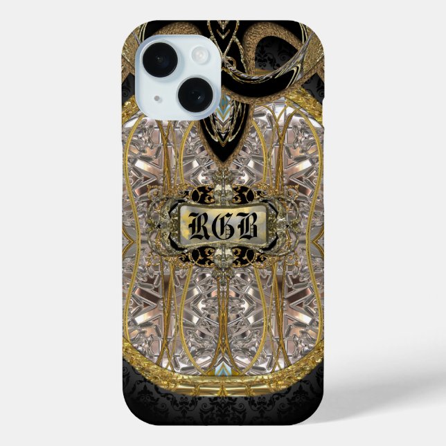 Laventel Elegant  Monogram Case-Mate iPhone Case (Back)