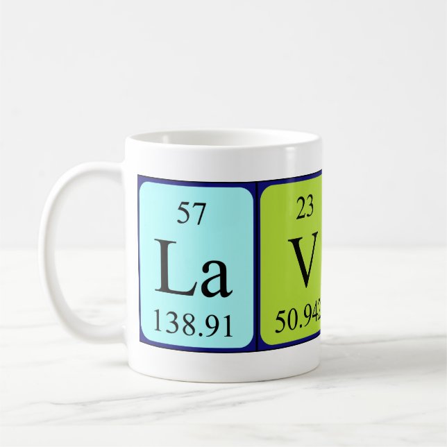Lavern periodic table name mug (Left)