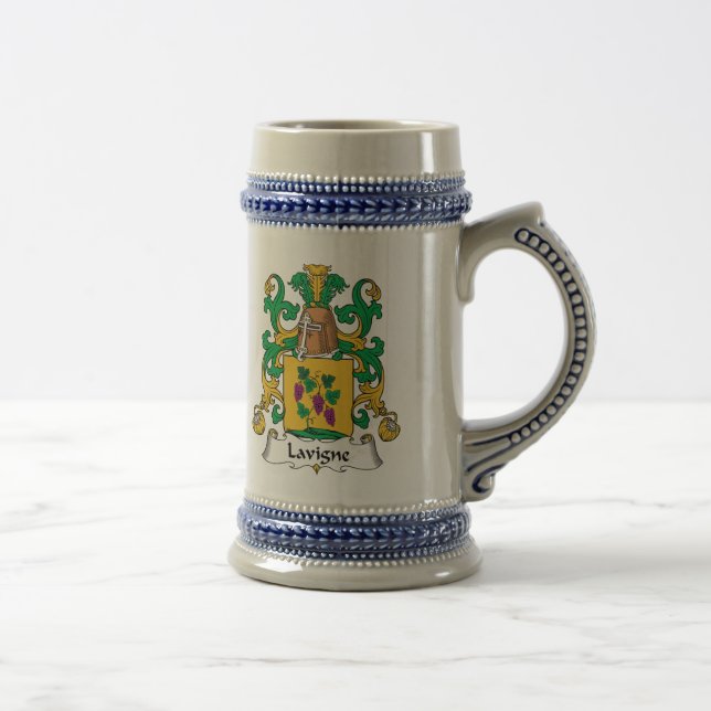 Lavigne Family Crest Beer Stein (Right)