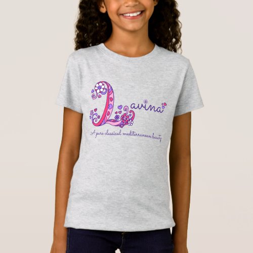 Lavina name and meaning baby girls clothing T_Shirt