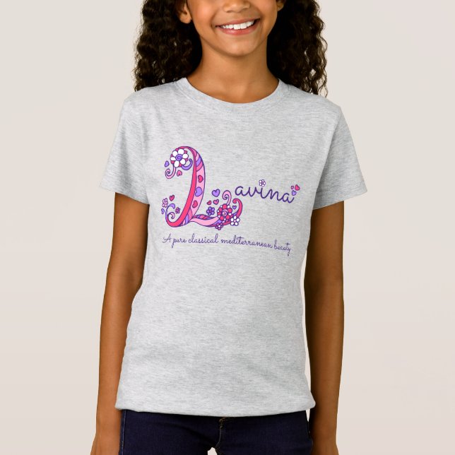Lavina name and meaning baby girls clothing T-Shirt (Front)