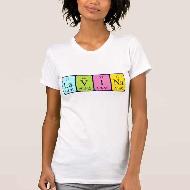 Lavina periodic table name shirt (Front)