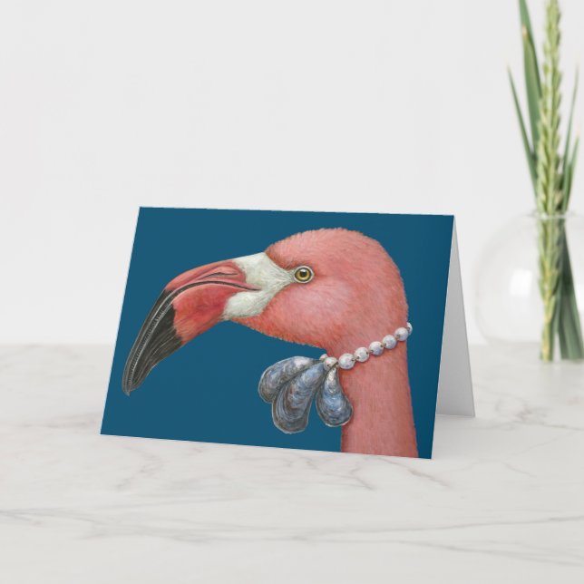 Lavinia the flamingo card (Front)