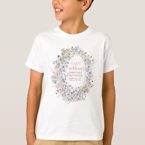 Lavish bouquet Baby in bloom pink guest of honor T_Shirt