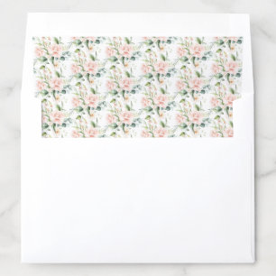 lavish bouquet soft pastel pink roses gold green envelope liner