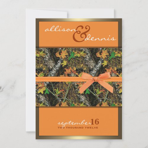 Lavish Camo Wedding Invitations