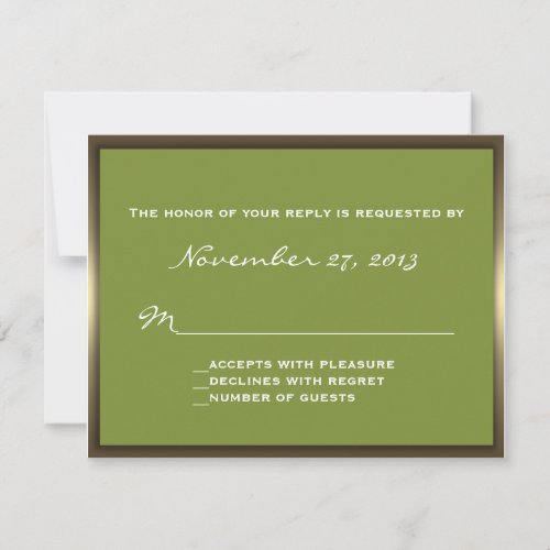 Lavish Camo Wedding RSVP