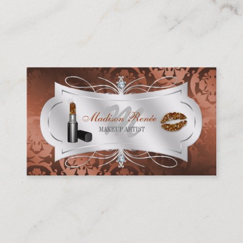 Lavish Caramel Sparkling Cosmetologist Business Card Template