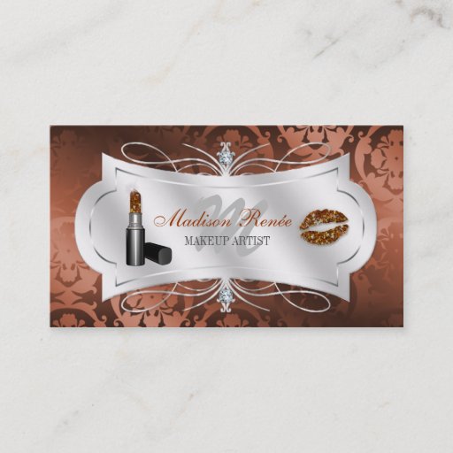 Customizable Lavish Caramel Sparkling Cosmetologist Business Card Template