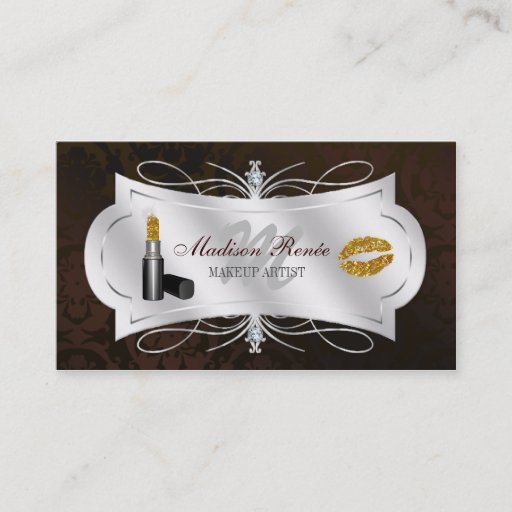 Customizable Lavish Dark Chocolate Sparkling Cosmetologist Business Card Templates