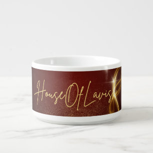 Lavish Dinner Bowl Burgundy Gold  Chilli Bowl
