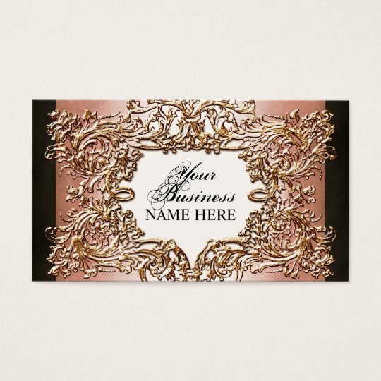 Lavish Elegant Baroque Gold Look Floral Swirl Card