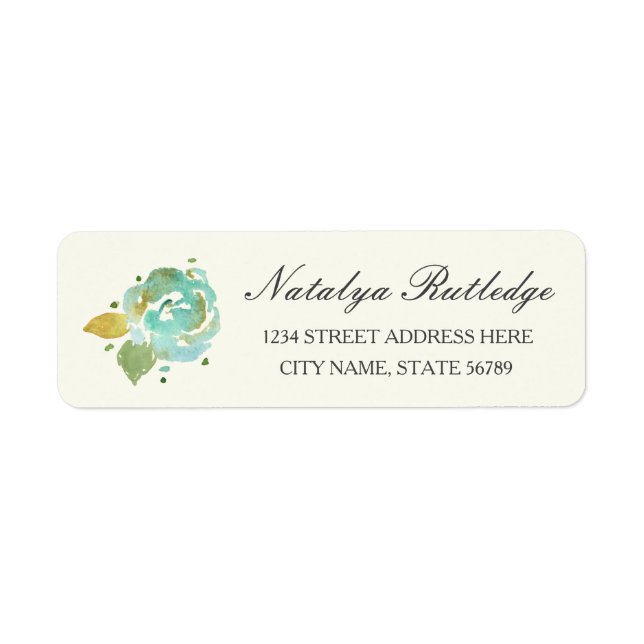 Lavish Florals Return Address Label (Front)