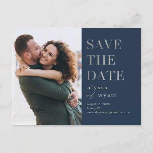 Lavish Glow EDITABLE COLOR Save The Date Postcard