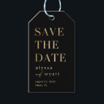 Lavish Glow Editable Color Save The Date Tag<br><div class="desc">Stylish gift tags that make your gift even more special! For matching items and more design options,  visit our website www.berryberrysweet.com</div>