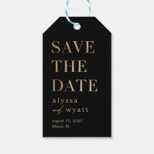 Lavish Glow Editable Color Save The Date Tag