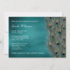 Lavish Peacock Feather Bridal Shower Invitations