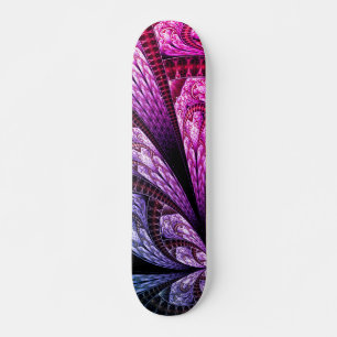 Lavish Purple Fractal Design Digital Art  Skateboard
